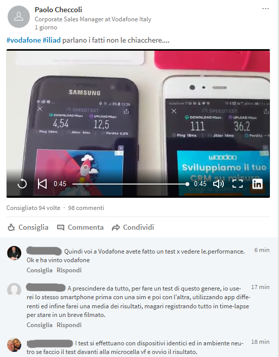 Autogol Vodafone vs Iliad